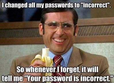 Incorrect password